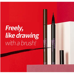 ETUDE pen next to fingers illustrates size and ergonomic grip benefit