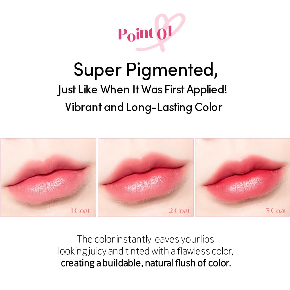 ETUDE swatch on hand showing true grape color and buildable coverage benefit