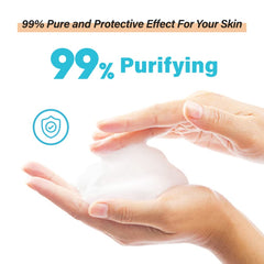 ETUDE dispensing foam in hand illustrating easy application and makeup removal