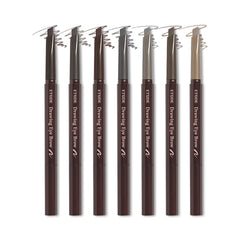 ETUDE model applying brows showing soft, microblading-style natural result