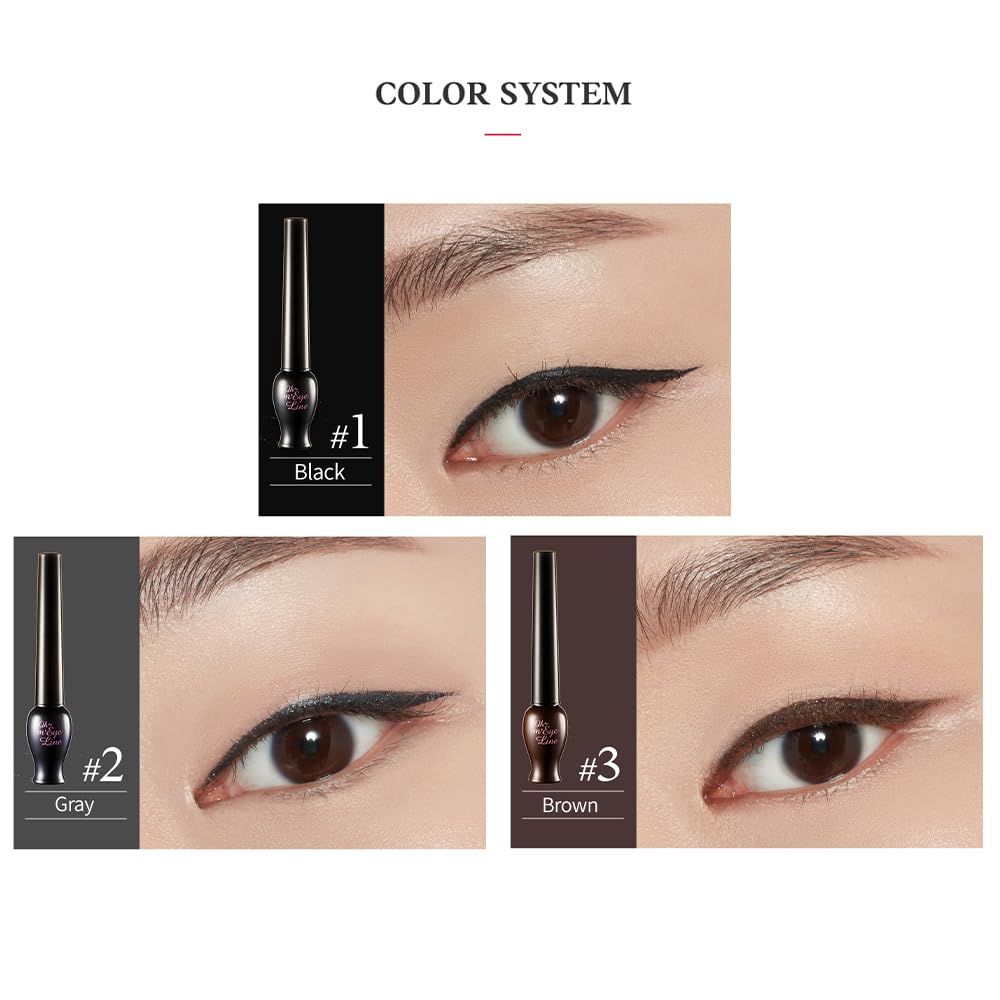 ETUDE eyeliner being applied to upper lash line for neat, long‑lasting definition