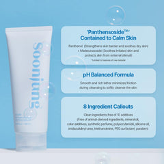 ETUDE closeup label showing panthenol and madecassoside calming benefits