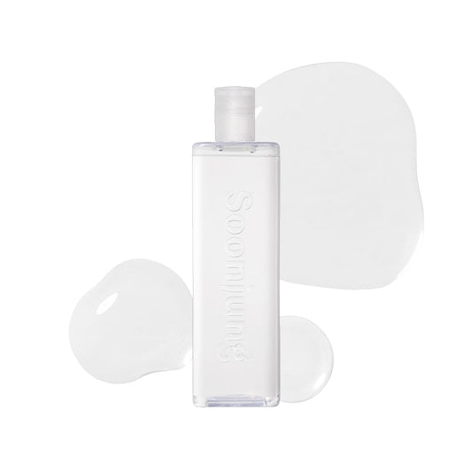 ETUDE front bottle view showing clean toner packaging and calming design benefits hydration