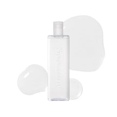ETUDE front bottle view showing clean toner packaging and calming design benefits hydration