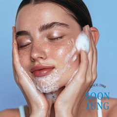 ETUDE close-up of whipped foam texture offering low-friction washing benefit