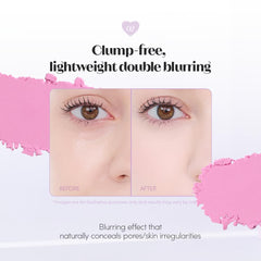 ETUDE applying purple powder under-eye to brighten and neutralize yellow tone