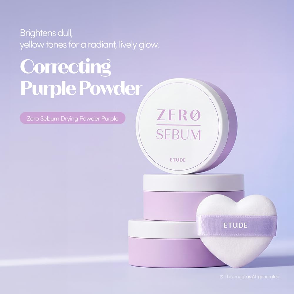ETUDE heart-shaped puff close-up for precise application and soft blur benefit