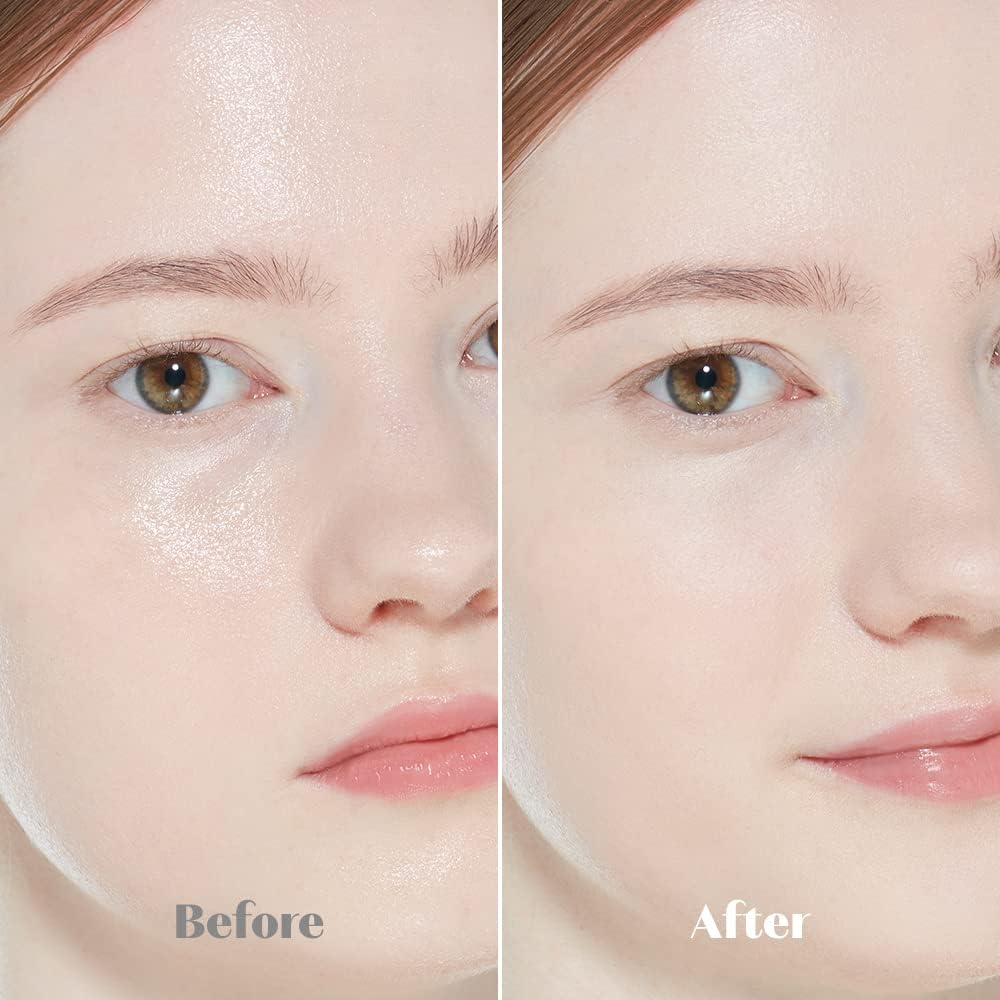 ETUDE open powder in cap showing fine translucent grains for even mattifying