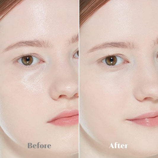 ETUDE open powder in cap showing fine translucent grains for even mattifying