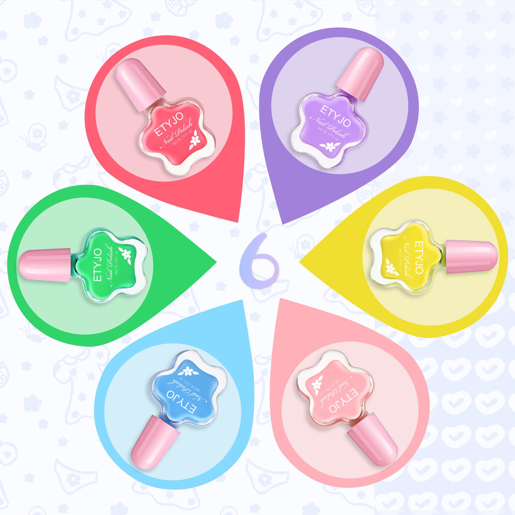 ETYJO flower-shaped bottle close-up highlighting cute design and safe cap