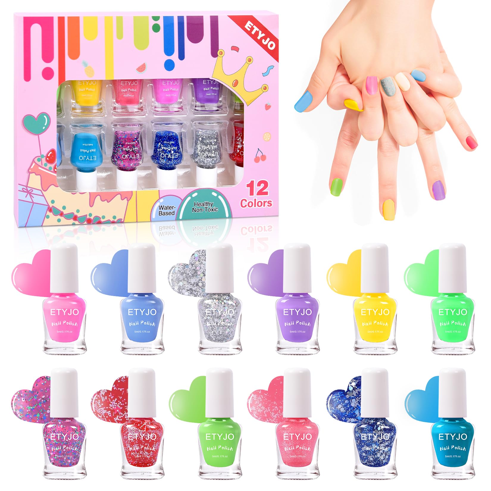 ETYJO front packaging showing colorful box and 12 bottles, appealing gift