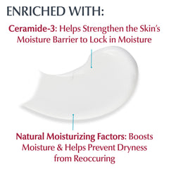 Eucerin being applied to elbow showing targeted relief for dry areas