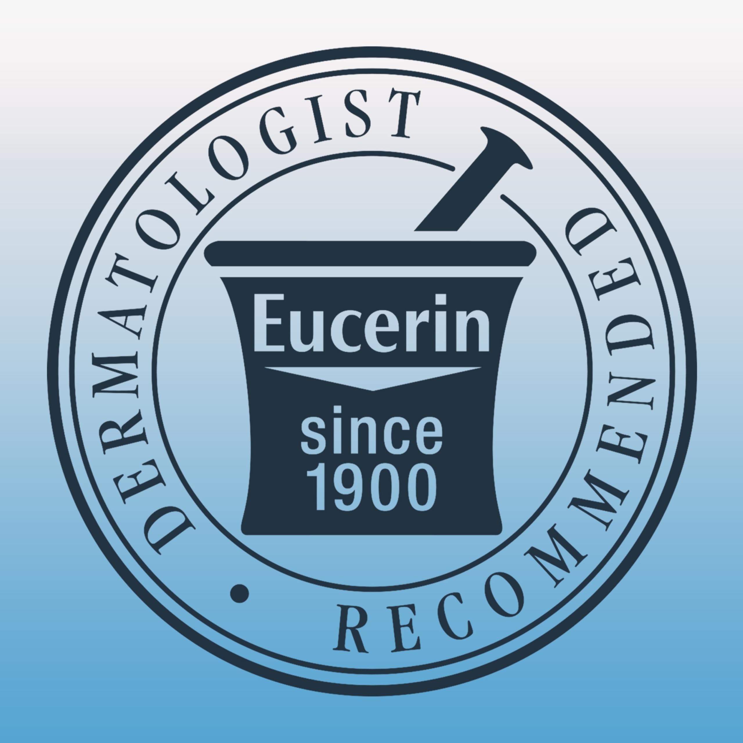 Eucerin applied to heels showing improved softness and crack-prevention benefit
