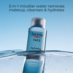 Eucerin back label ingredients view highlighting hyaluronic acid