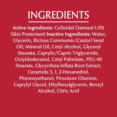 Ingredient-focused image showing colloidal oatmeal and ceramide symbols with Eucerin benefit