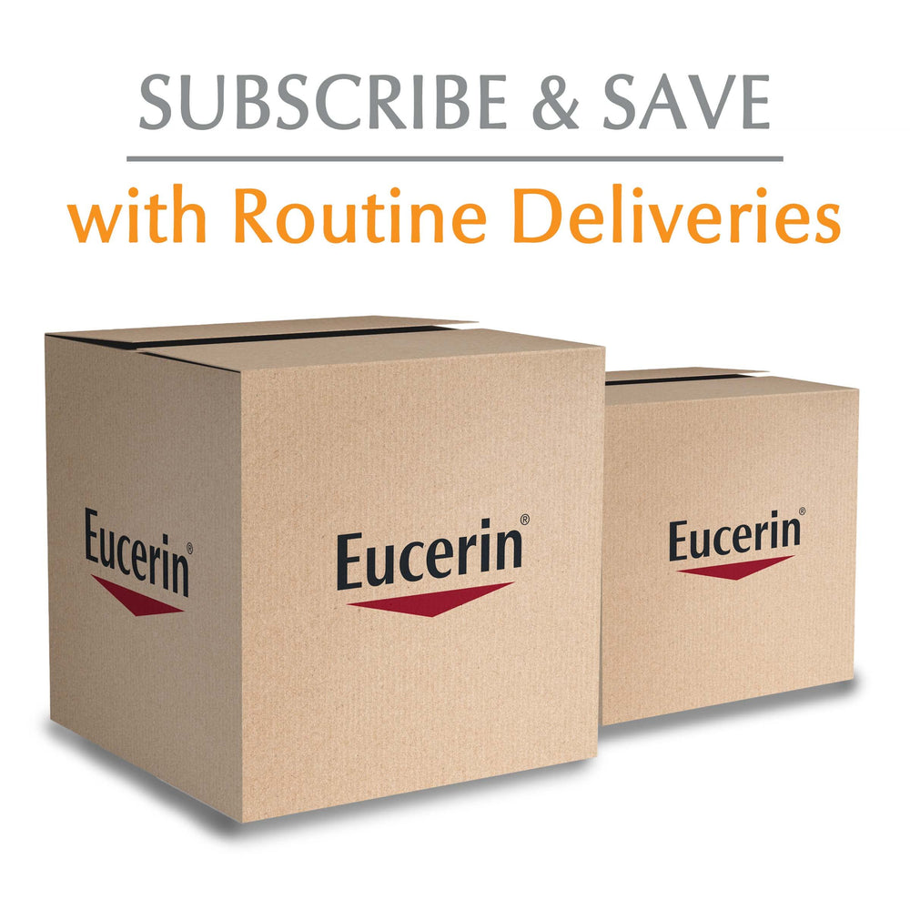 Eucerin dermatologist recommended badge emphasizing clinically informed formula