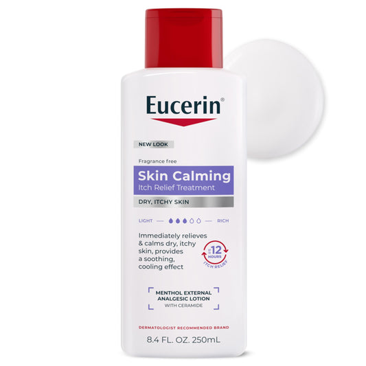 Eucerin front bottle 8.4 oz showing product label and benefit instant relief