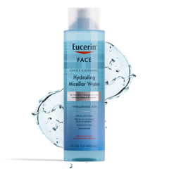 Eucerin front bottle showing product and benefits for gentle cleansing