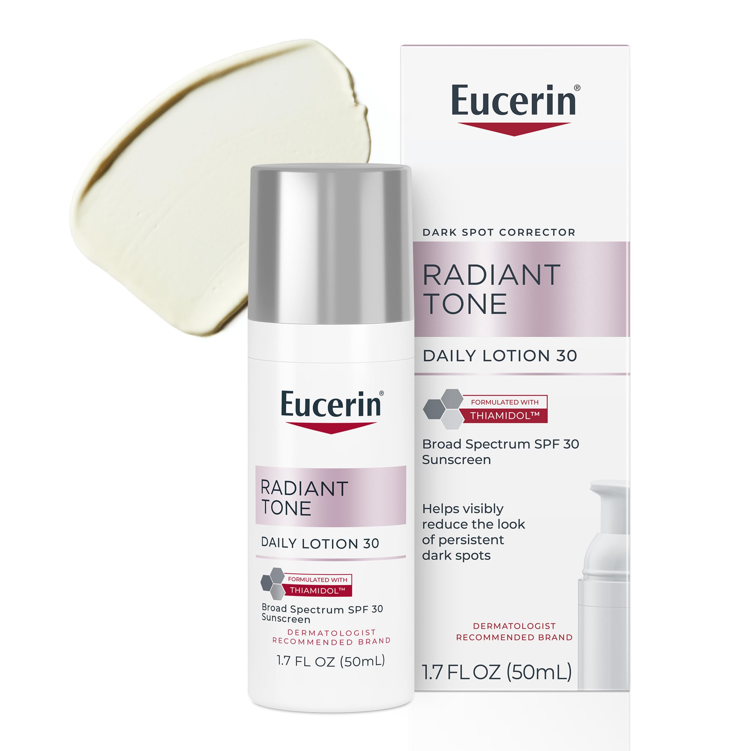 Eucerin front packaging showing bottle and SPF benefit