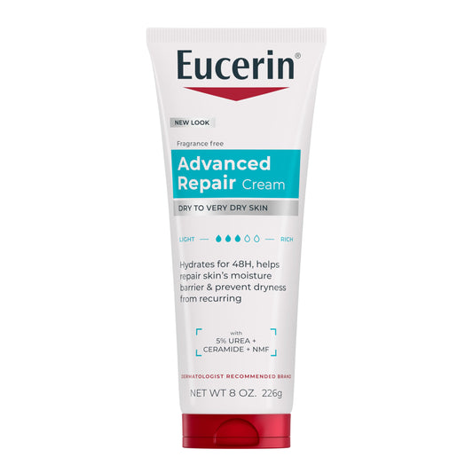 Eucerin front tube showing label and product benefit