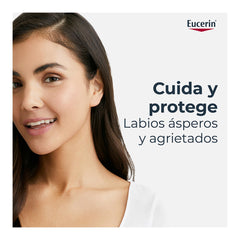 Eucerin Active Care for Lips on vanity showing daily skincare compatibility