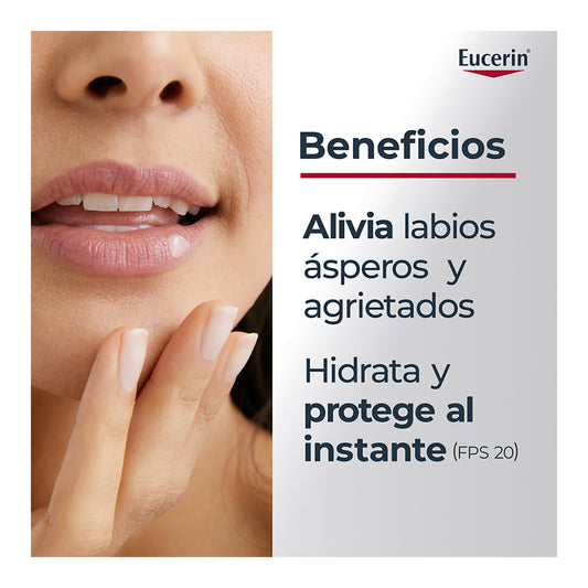 Eucerin Active Care for Lips open twist-up detail for easy application
