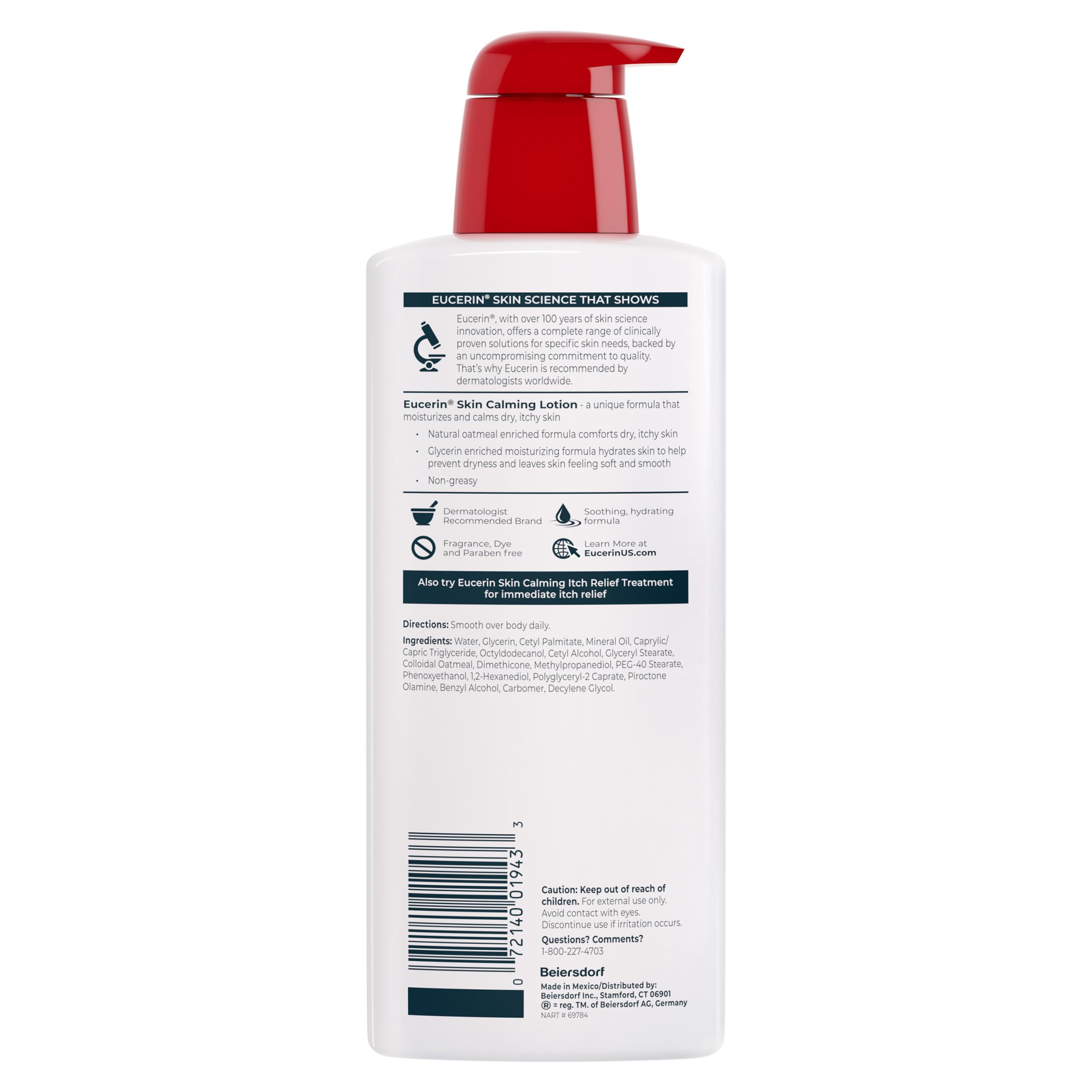 Eucerin in bathroom setting conveying daily post-shower use benefit