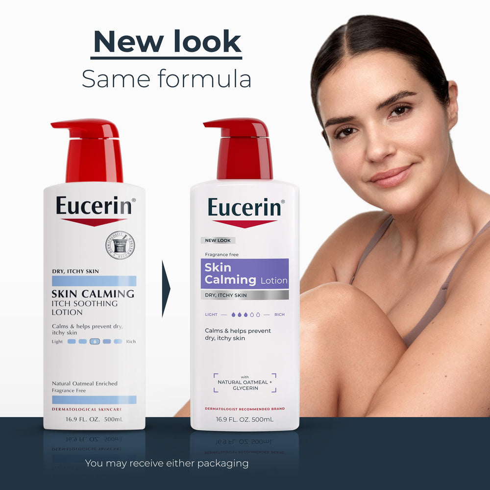 Eucerin pump close-up demonstrating easy dispensing and convenience