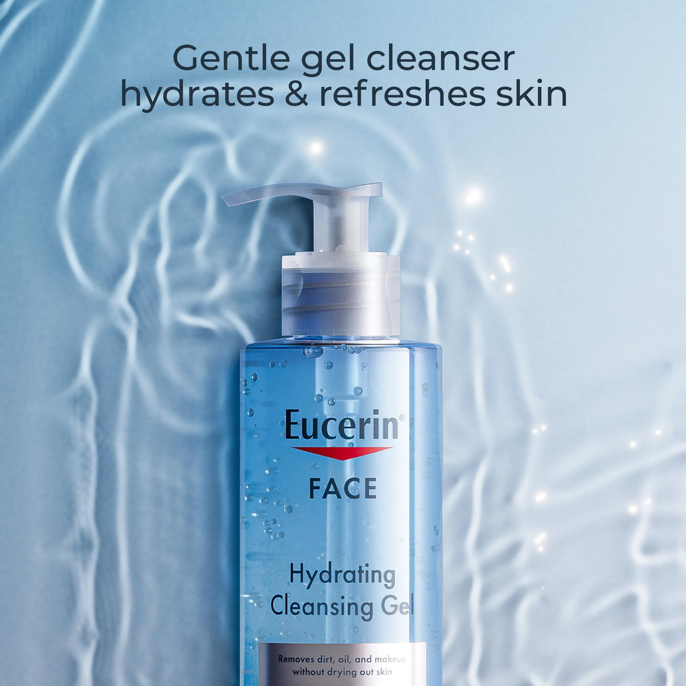 Eucerin pump detail highlighting controlled, mess-free dispensing benefit