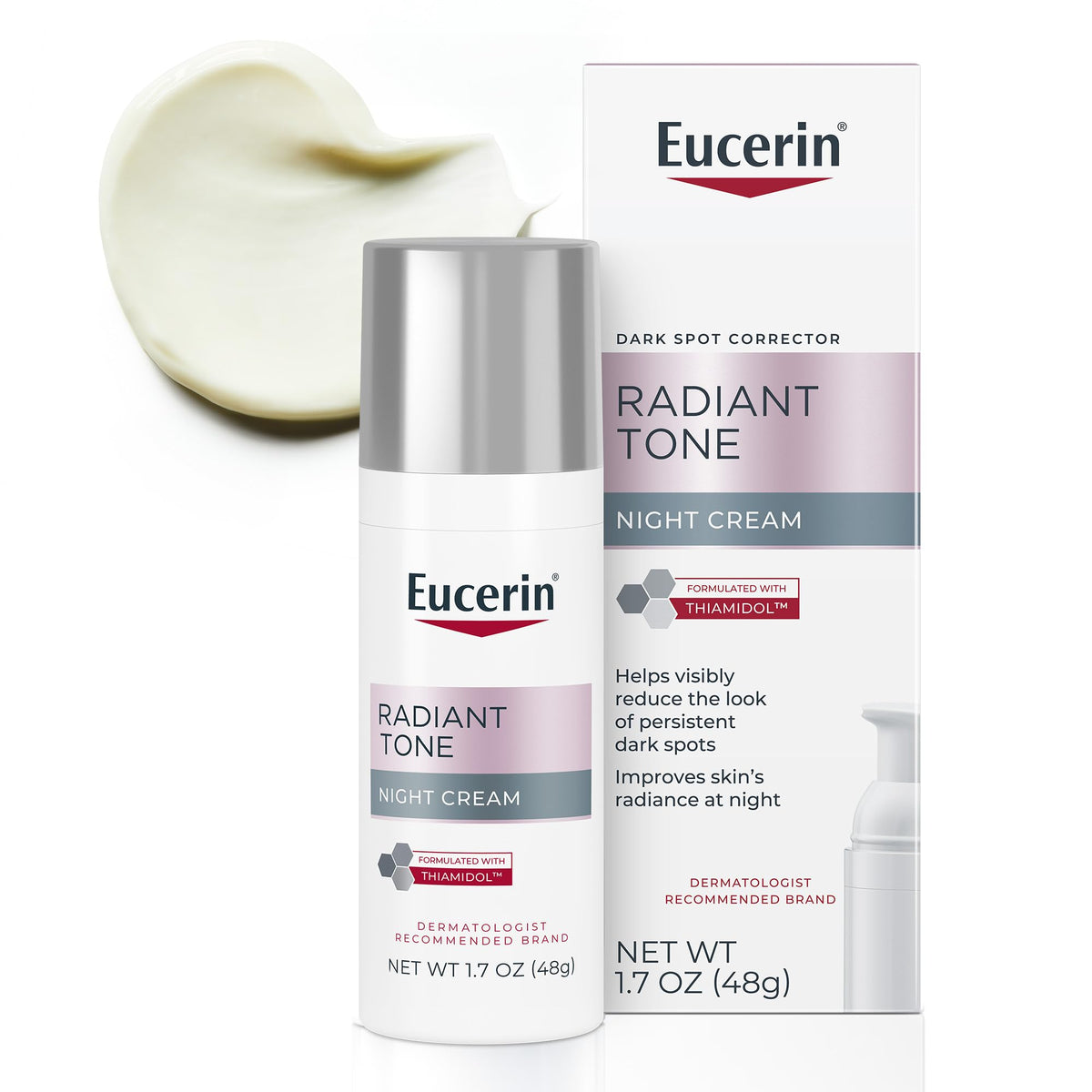 Eucerin front bottle view showing packaging and size benefit