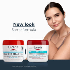 Eucerin cream texture close-up highlighting fast absorption and smooth finish