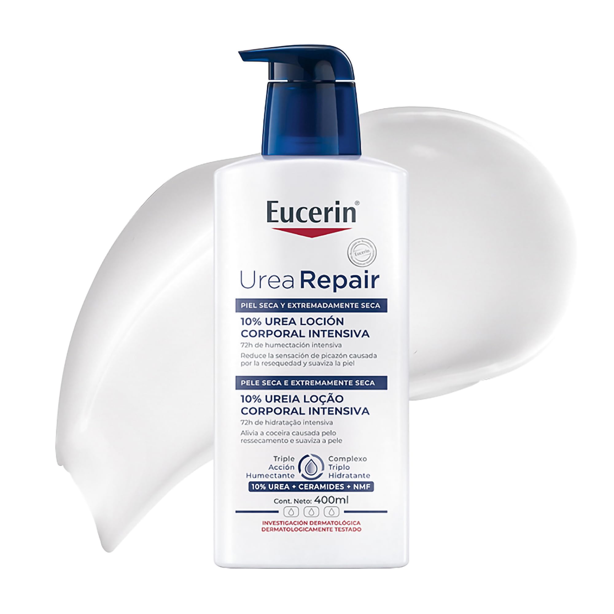 Eucerin pump detail enabling easy dispensing and hygienic use