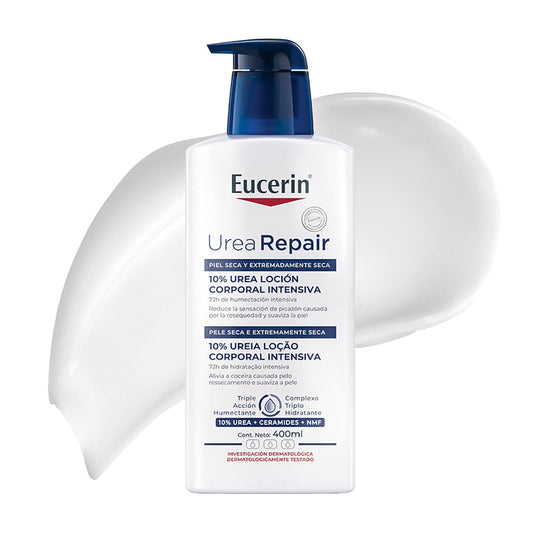 Eucerin pump detail enabling easy dispensing and hygienic use