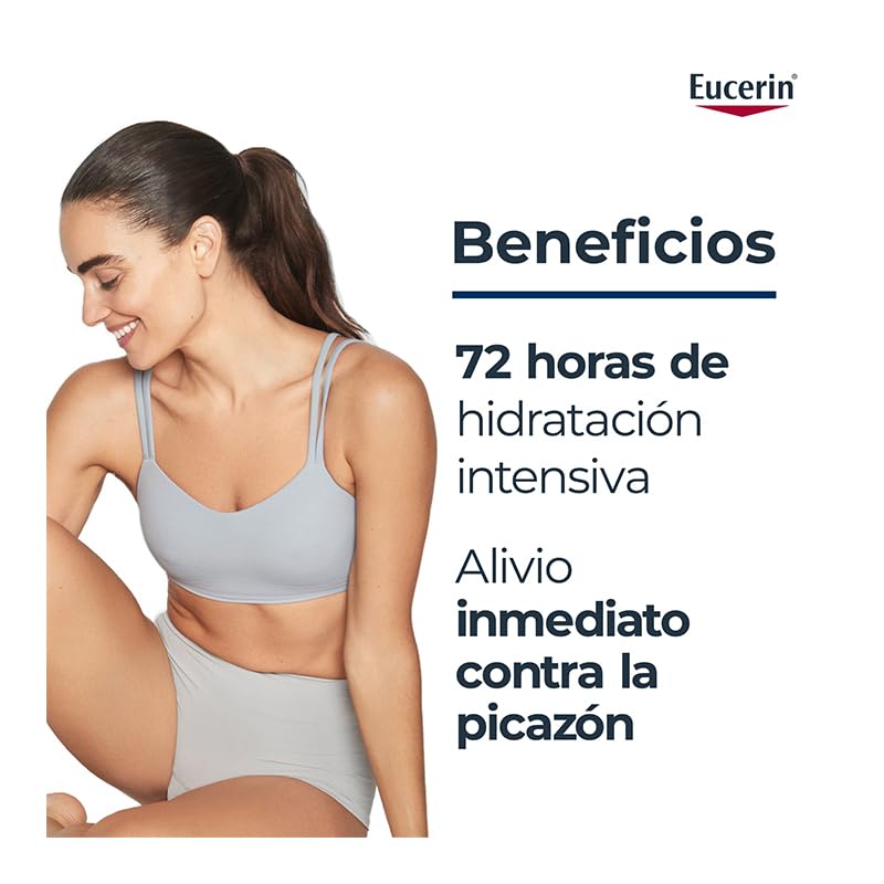 Eucerin cream texture closeup demonstrating fast-absorbing feel