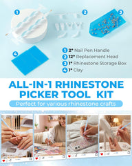 Eudaicful adhesive clay and tips closeup demonstrating easy stone pickup