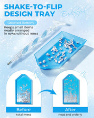 Eudaicful pen in use on nail art ensuring accurate gem placement