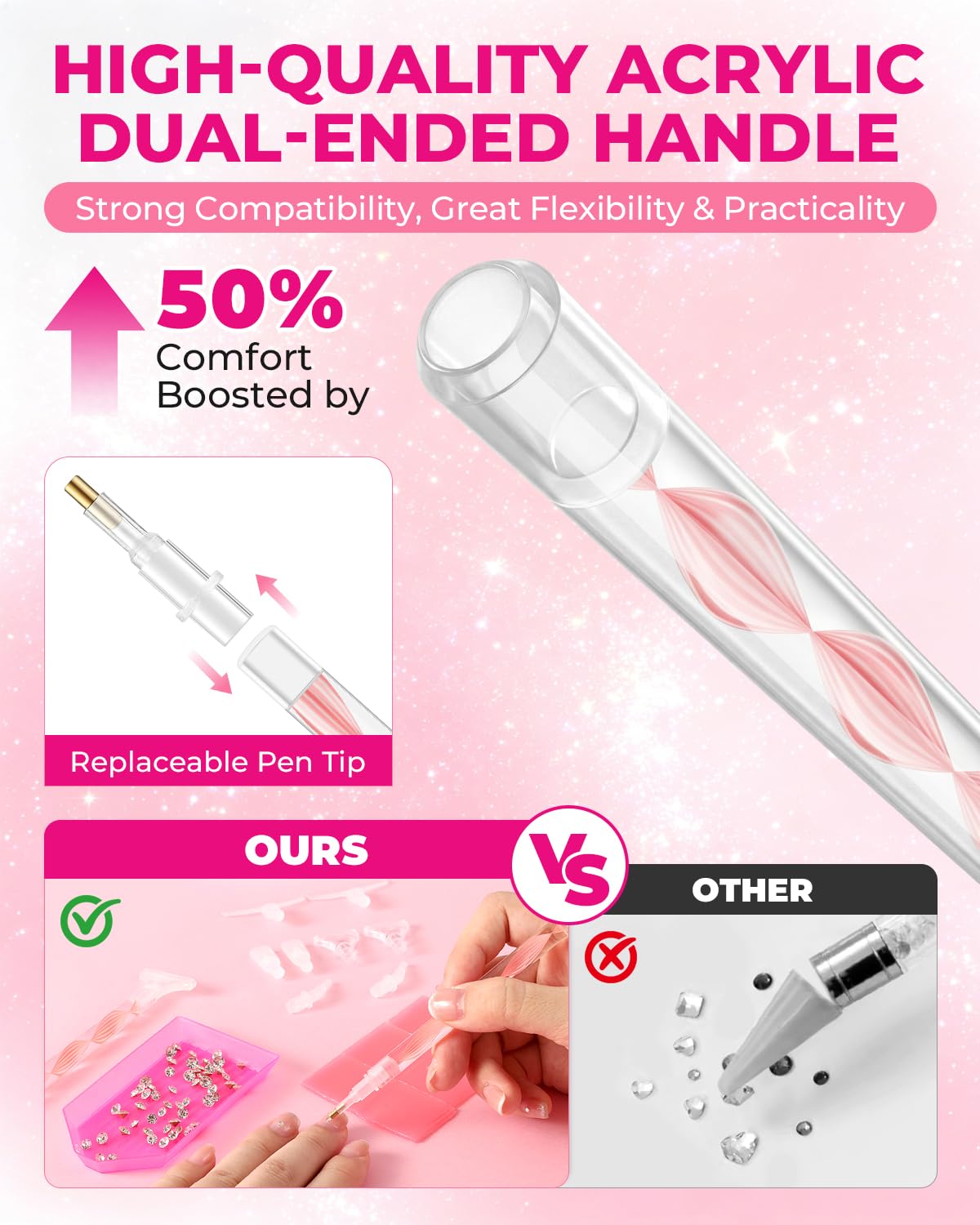 Eudaicful replacement tips array demonstrating multiple sizes for versatility