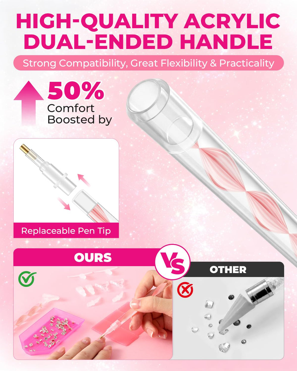 Eudaicful replacement tips array demonstrating multiple sizes for versatility