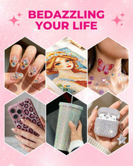Eudaicful storage box open compartments keeping rhinestones sorted benefit