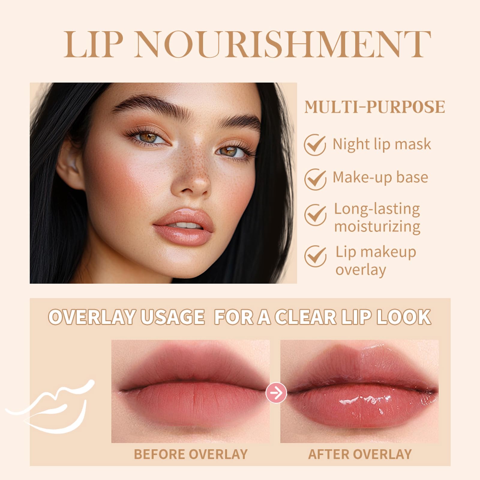 Eudivine thick overnight application on lips for intensive moisturizing result