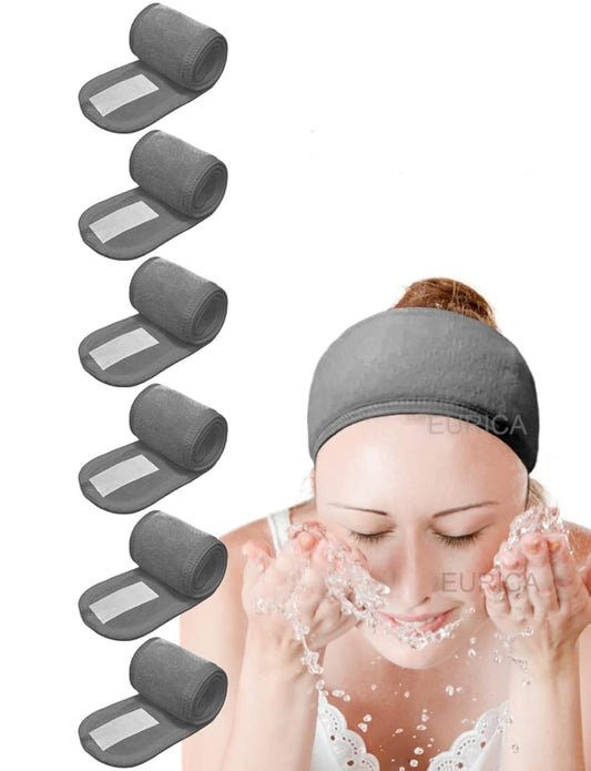 EUICAE front view of gray headband showing neat packaging and fit