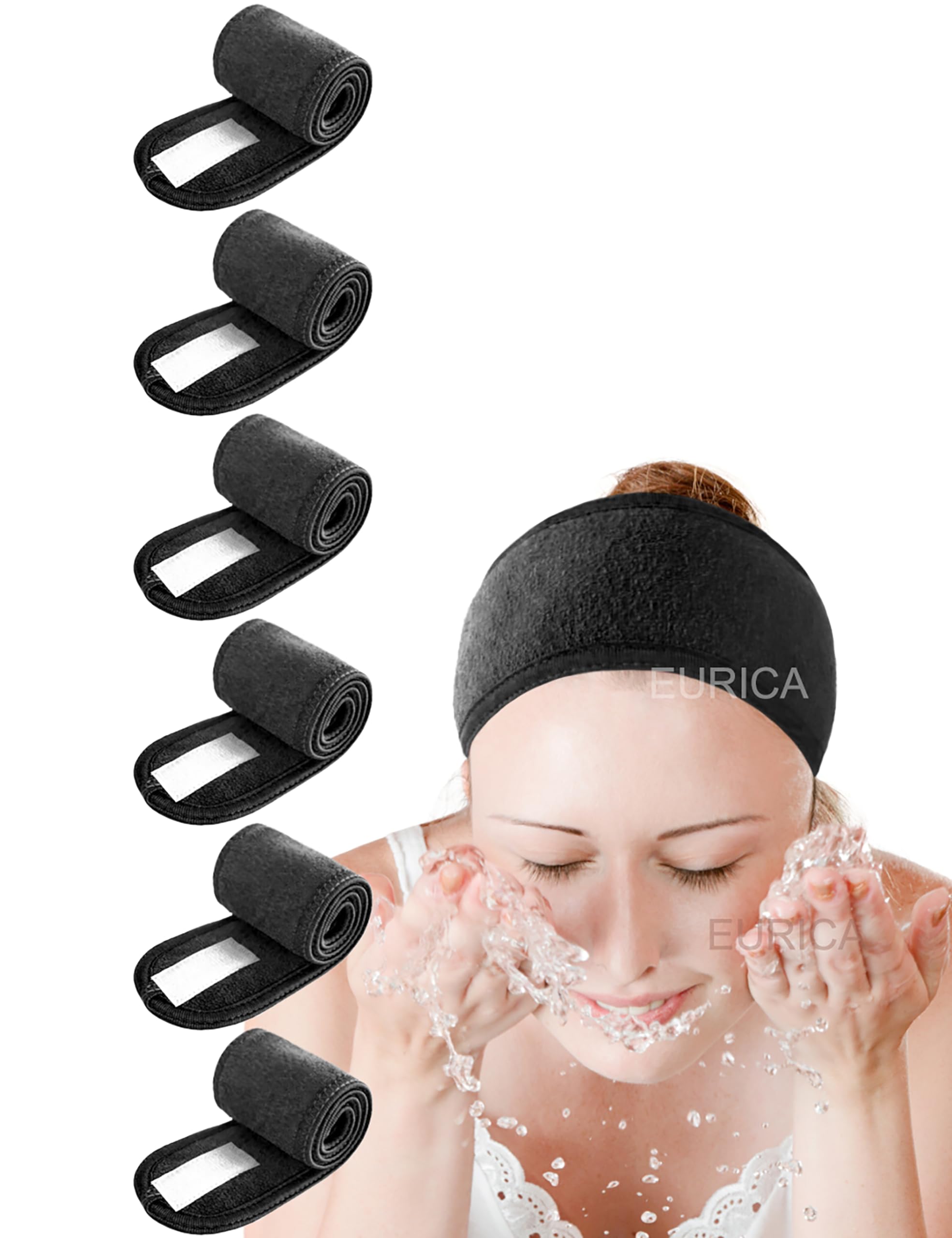 EUICAE front pack showing six white and black headbands, convenient set