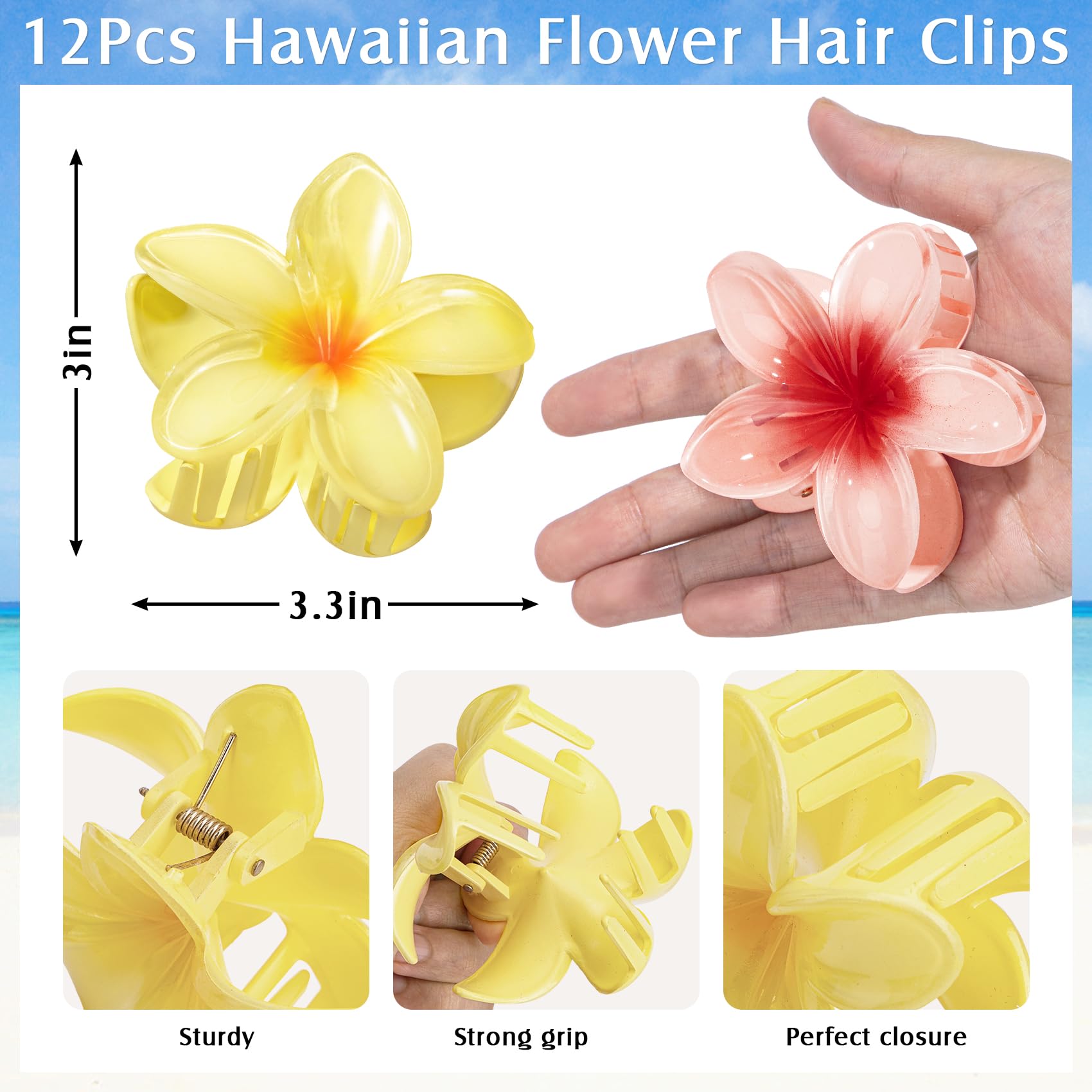 Eunhdet close-up of plumeria petal texture highlighting durable finish