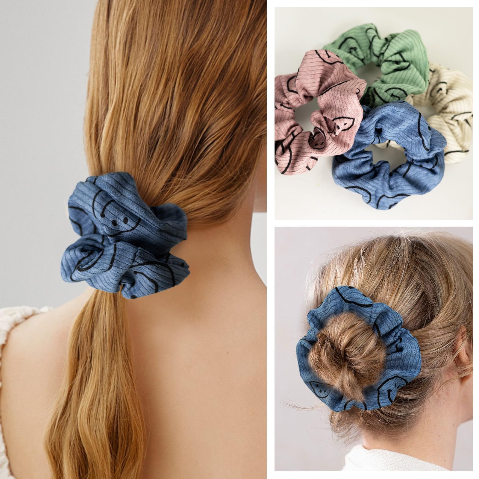 Eunoir scrunchie holding a high ponytail in place without creasing