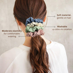 Eunoir scrunchie worn as a wrist accessory for easy access and style