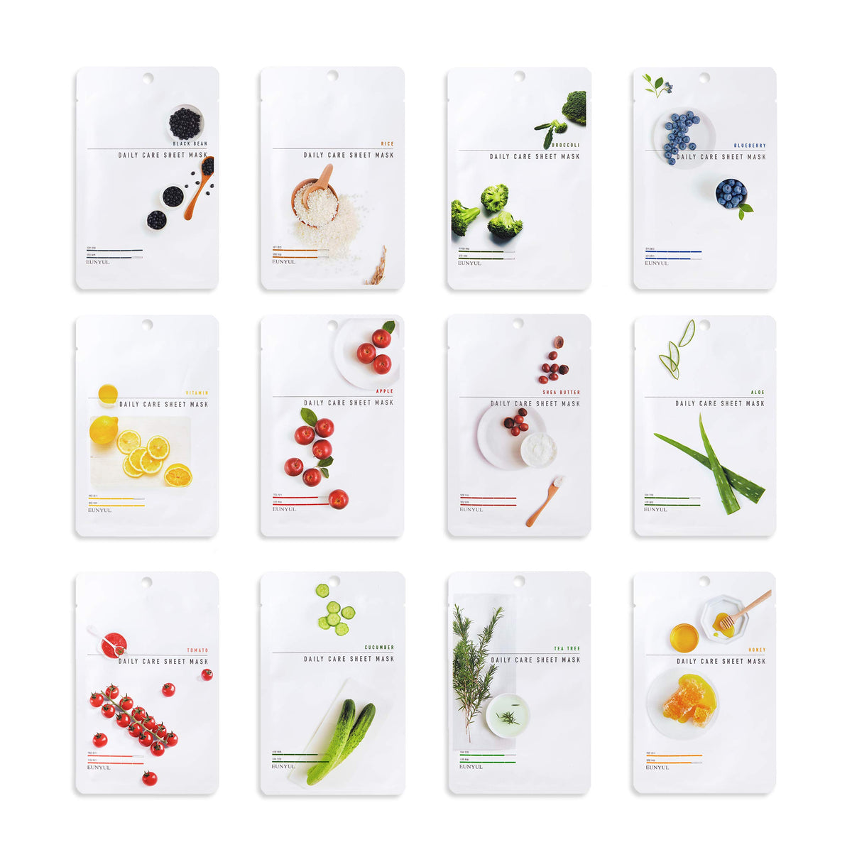 EUNYUL front packaging showing 12-types for versatile daily care