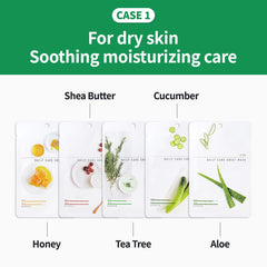 EUNYUL mask applied on face demonstrating instant soothing comfort