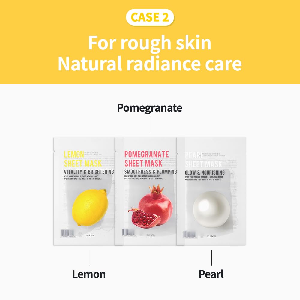 EUNYUL sheet mask applied on face demonstrating even coverage