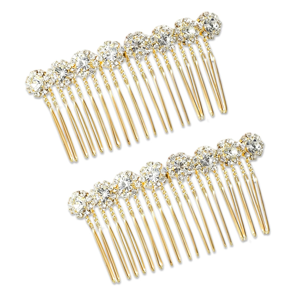 EupHHonycs front view showing gold rhinestone and pearl design, elegant accent
