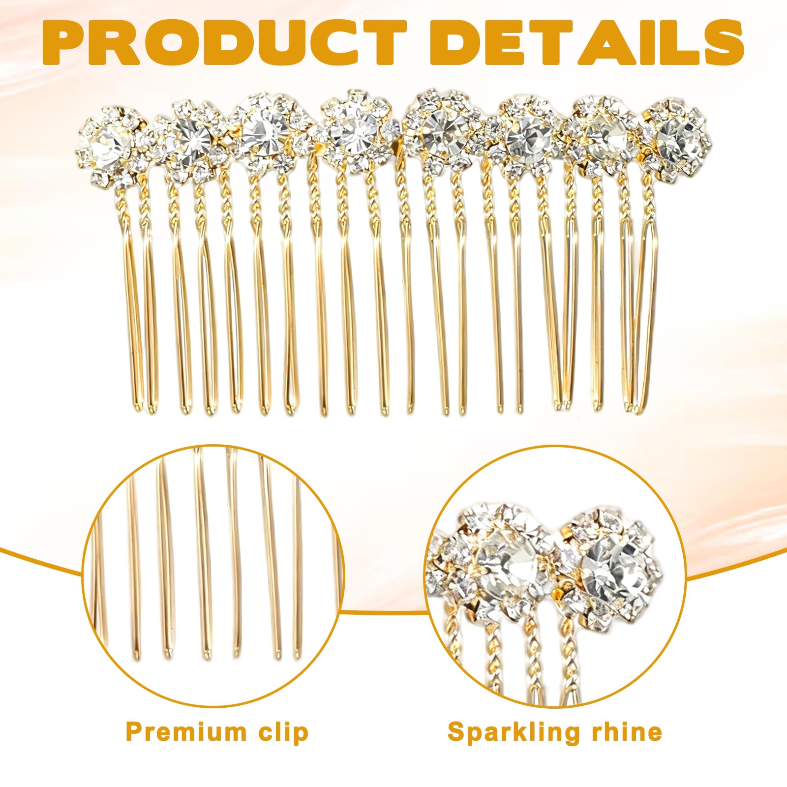 EupHHonycs in-hair styled on a bride, adds secure decorative sparkle